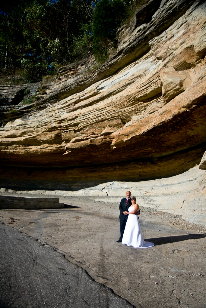 Photograph of a bride and groom 
